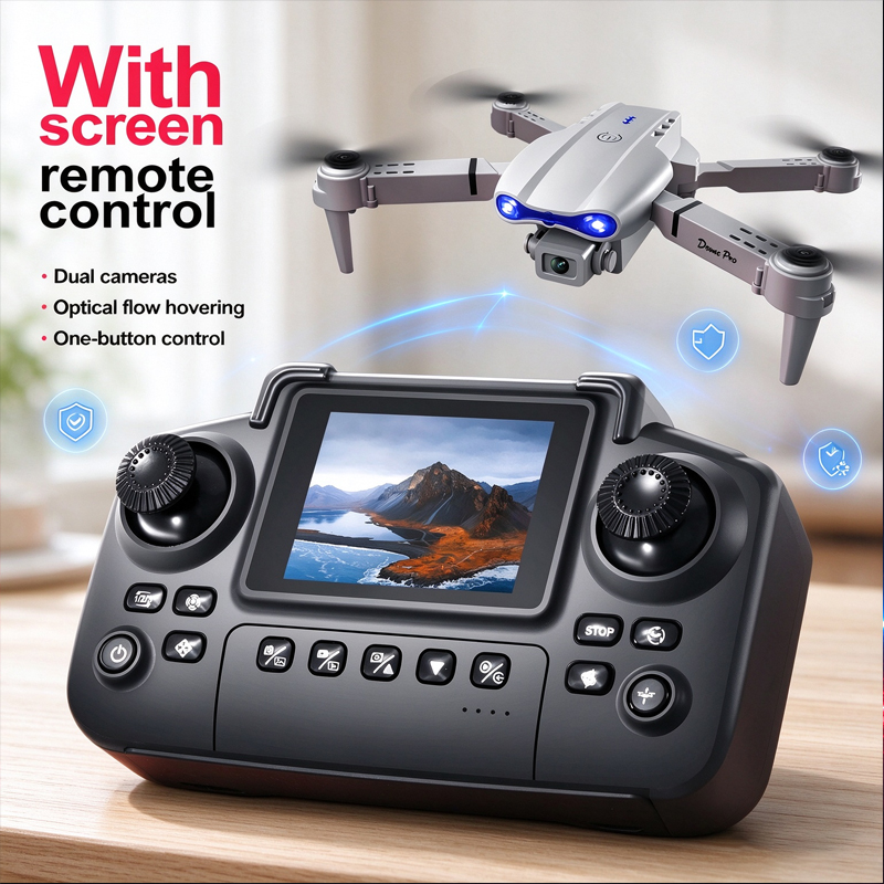 Drone E88 Rc Quadcopter - E88 スクリーンコントロール プロフェッショナル HD デュアルカメラ 8K