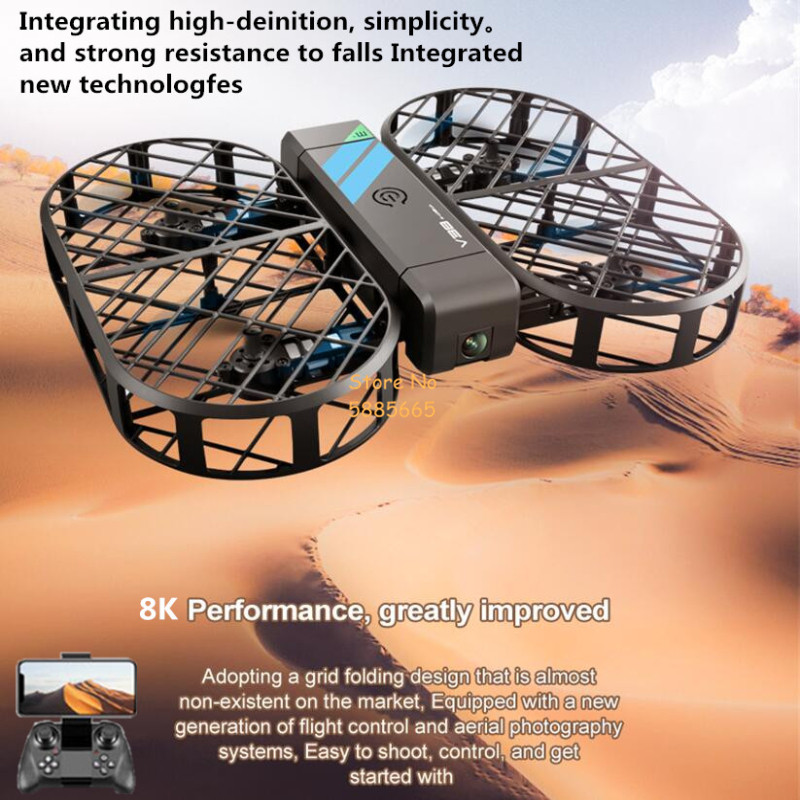 Drone Ae Rc - 8K HD カメラ 360 ° 保護オプティカルフローローカリゼーション