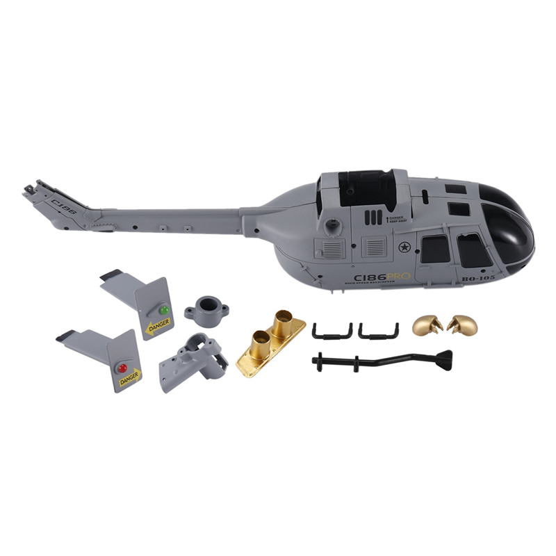Drone Rc Cover - Rcヘリコプターおよびドローンシェルカバーセット,脱脂スペアパーツ,アップグレードアクセサリー,c186 C-186 pro