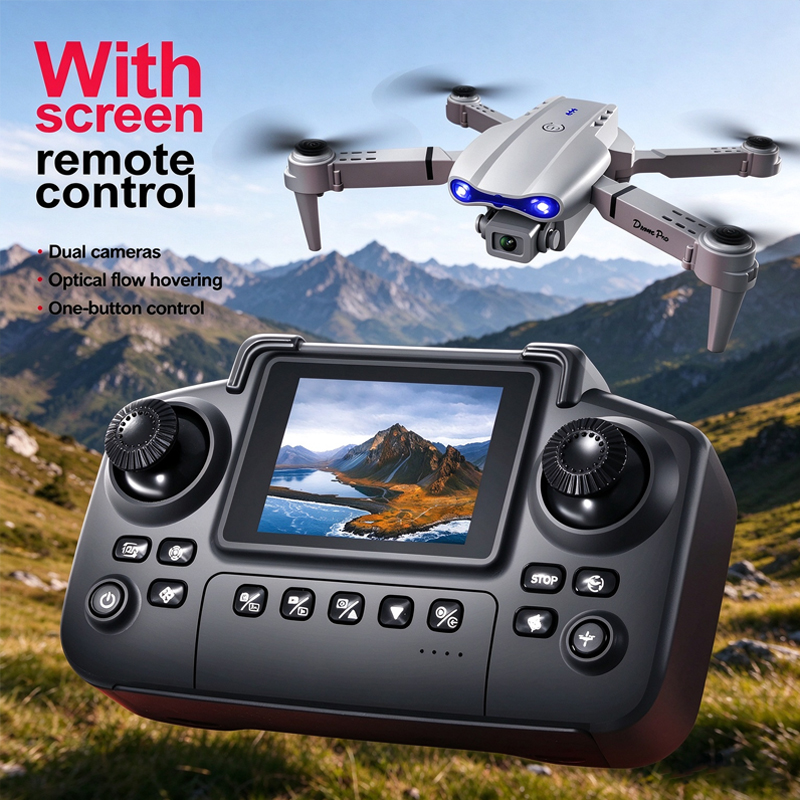 Drone E88 Rc Quadcopter - アップグレード版E88、画面制御対応、Wi-Fi接続、FPV機能搭載、プロ仕様ドローン、広角HD 8Kカメラ、クアッドコプター、高度維持機能、RC（リモートコントロール）、折りたたみ式ドローン、おもちゃ、ギフト。