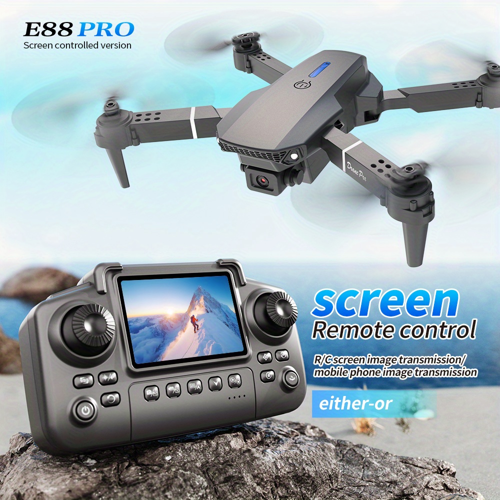 E88 スクリーンコントロール プロフェッショナル HD デ - Drone E88 Rc Quadcopter のレビューと価格