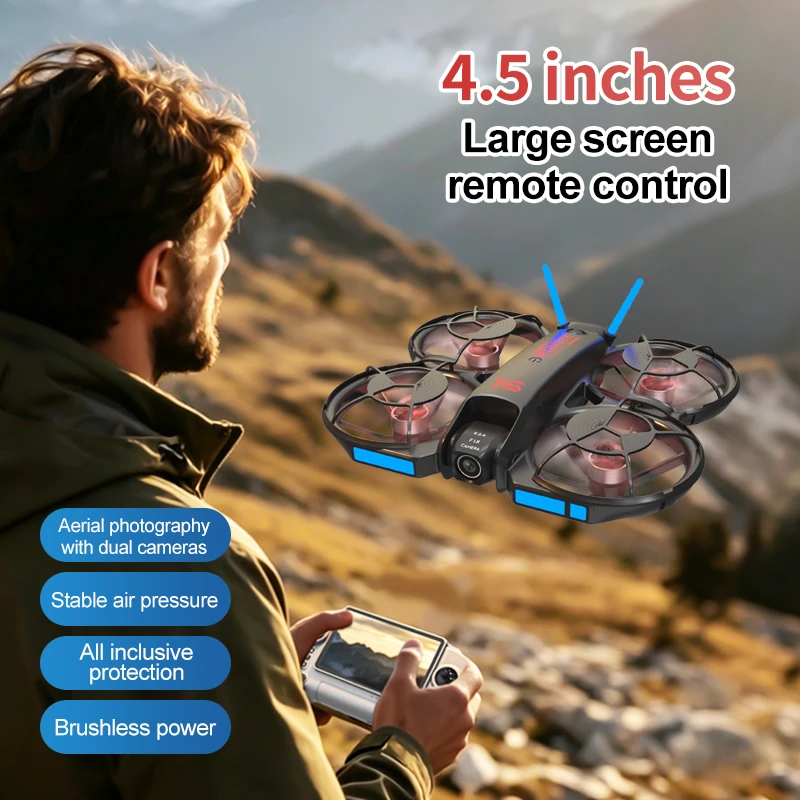 2026年型 新しいM15 FPVドローン。画面付き、ブラシ - Drone Ae Rc のレビューと価格