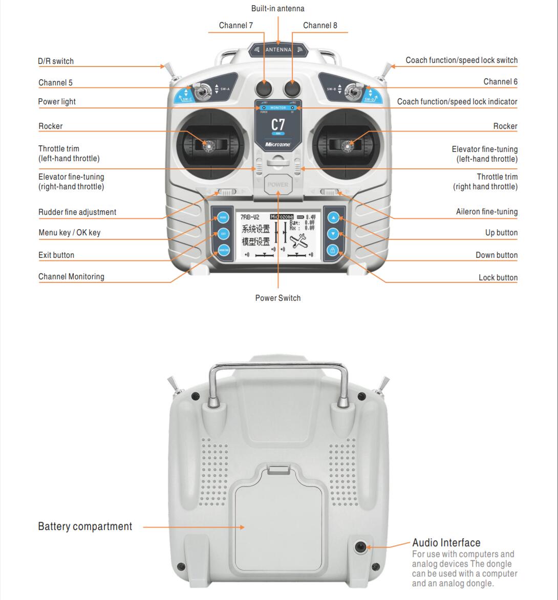 MicroZone MC7コントローラー C7 MINI送信 - Drone Rc Leading のレビューと価格